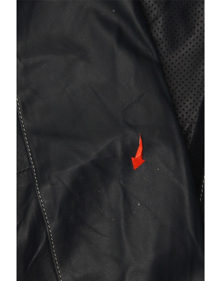 Harmont & Blaine Męska kurtka skórzana UK 40, duża, granatowa, skórzana