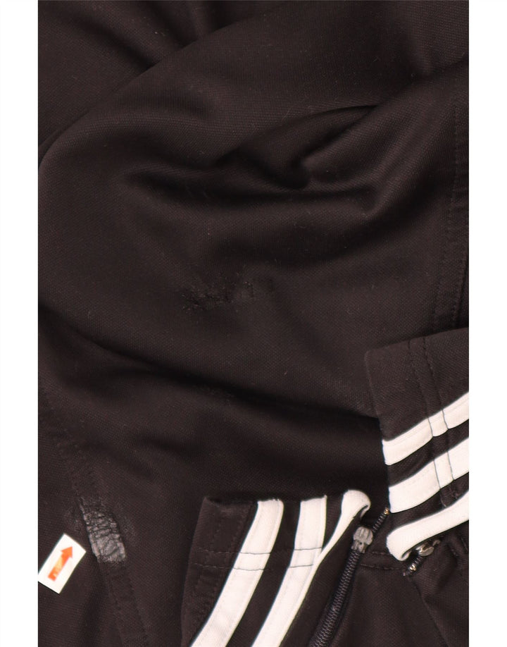 Męskie spodnie dresowe ADIDAS z grafiką UK 42/44, duże, czarne, poliestrowe