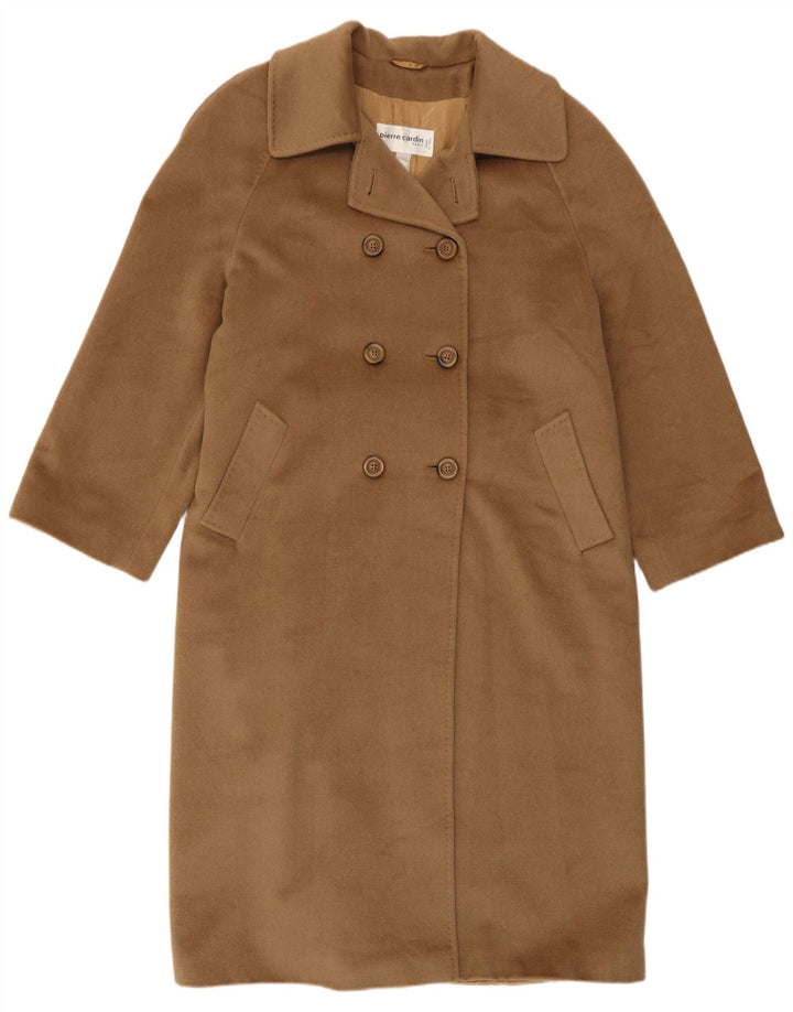Dwurzędowy płaszcz damski Pierre Cardin UK 14, duży brązowy