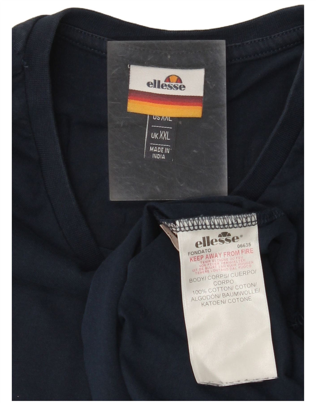 Męski T-shirt z grafiką ELLESSE, 2XL, granatowy, bawełniany