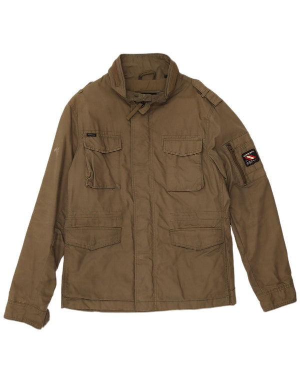 Męska kurtka wojskowa Superdry UK 40, duża, bawełniana khaki