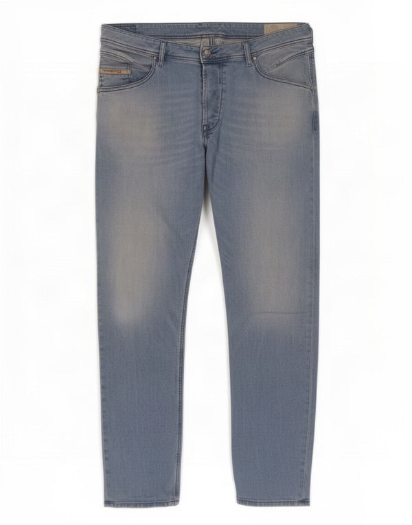 Diesel Męskie Spodnie Belther Regular Slim Tapered W40 L32 Niebieskie bawełniane