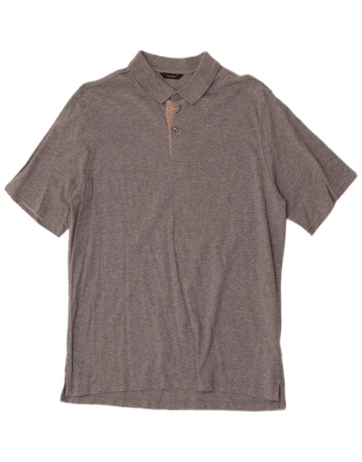 Męska koszulka polo Massimo Dutti, duża, szara, bawełniana