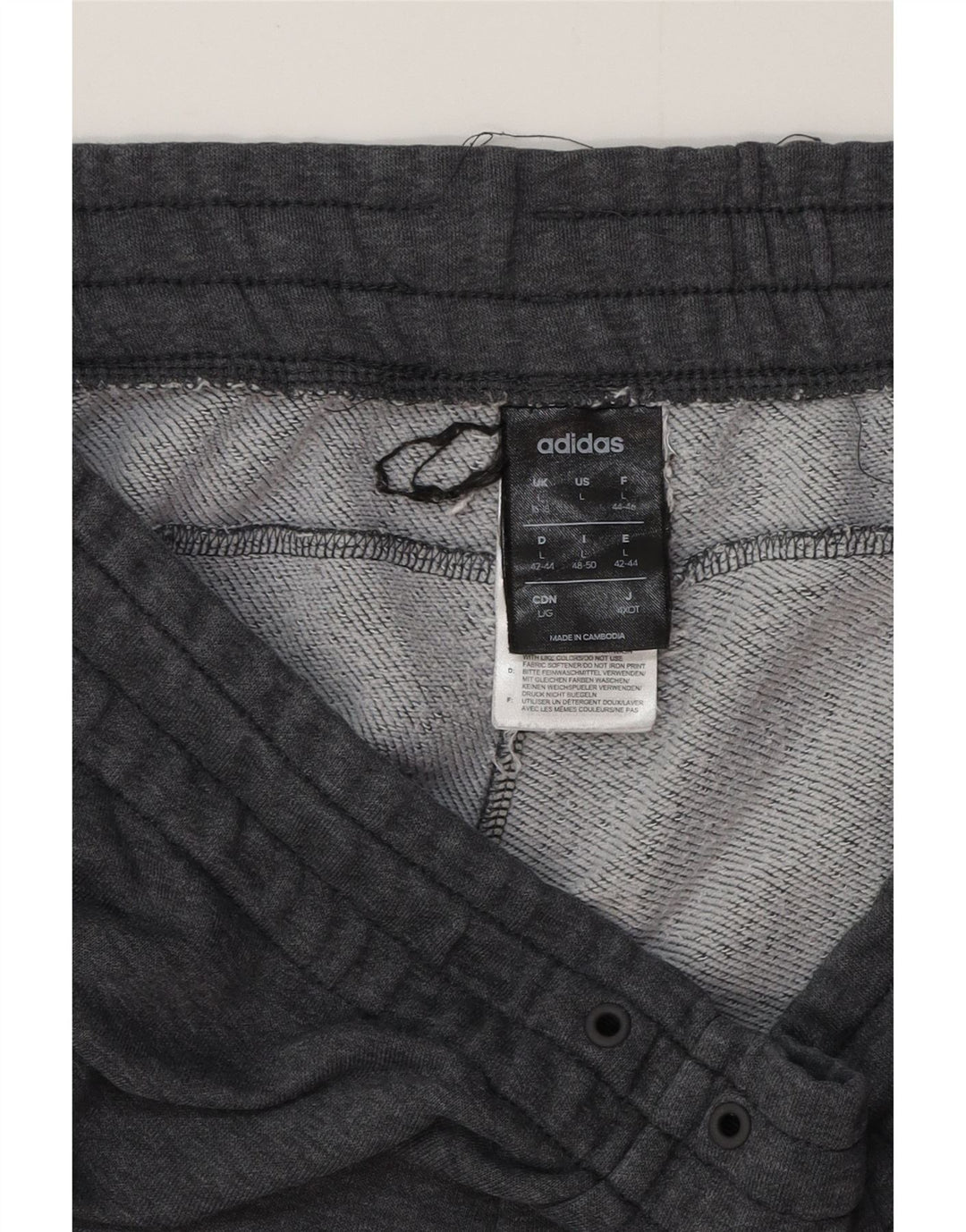 Damskie spodnie dresowe ADIDAS Joggers UK 16/18, duże, szare nakrapiane