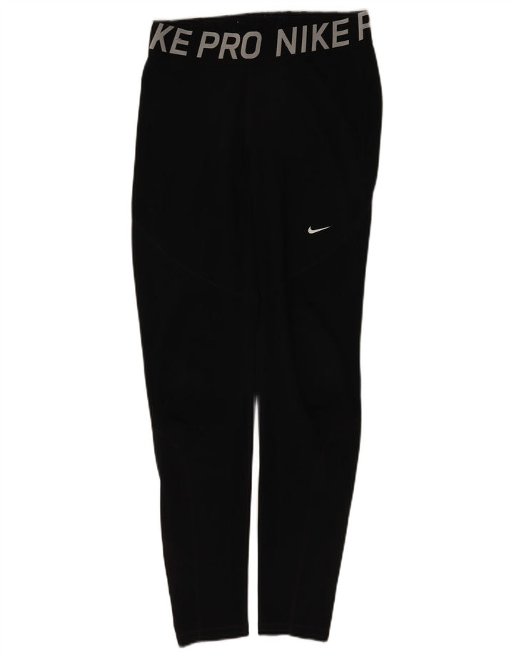 Damskie legginsy Nike Dri Fit Graphic UK 16, duże, czarne, poliestrowe