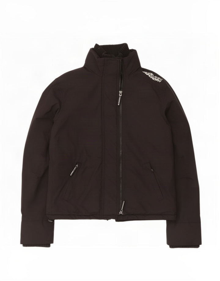 Damska kurtka przeciwdeszczowa Superdry UK 18 XL, czarny nylon