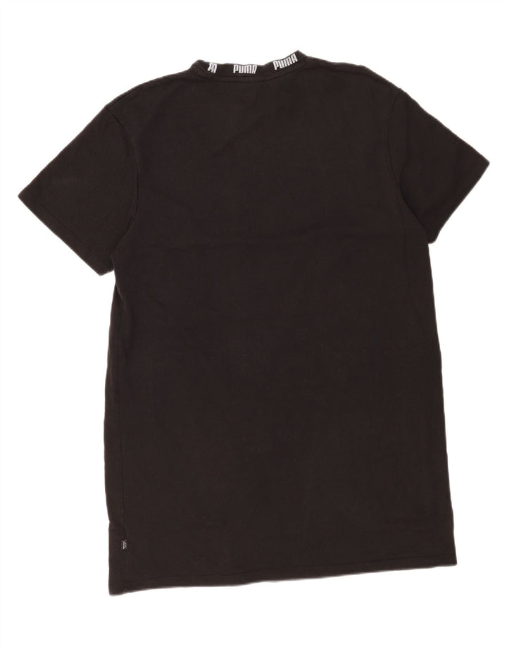 Męski T-shirt z grafiką Puma, duży, czarny, bawełniany