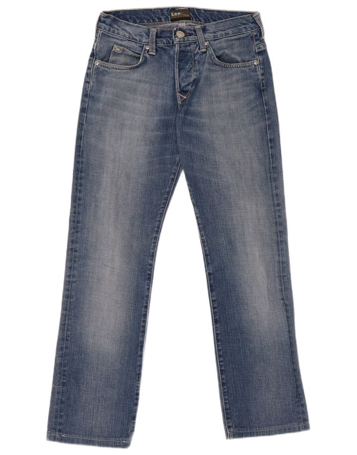 Damskie jeansy Lee Knox Straight W28 L28 Niebieskie bawełniane