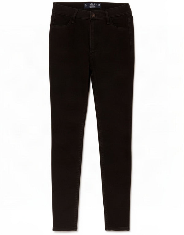 Legginsy damskie Hollister z wysokim stanem, obcisłe dżinsy rurki US 3 XS W26 L26 czarne