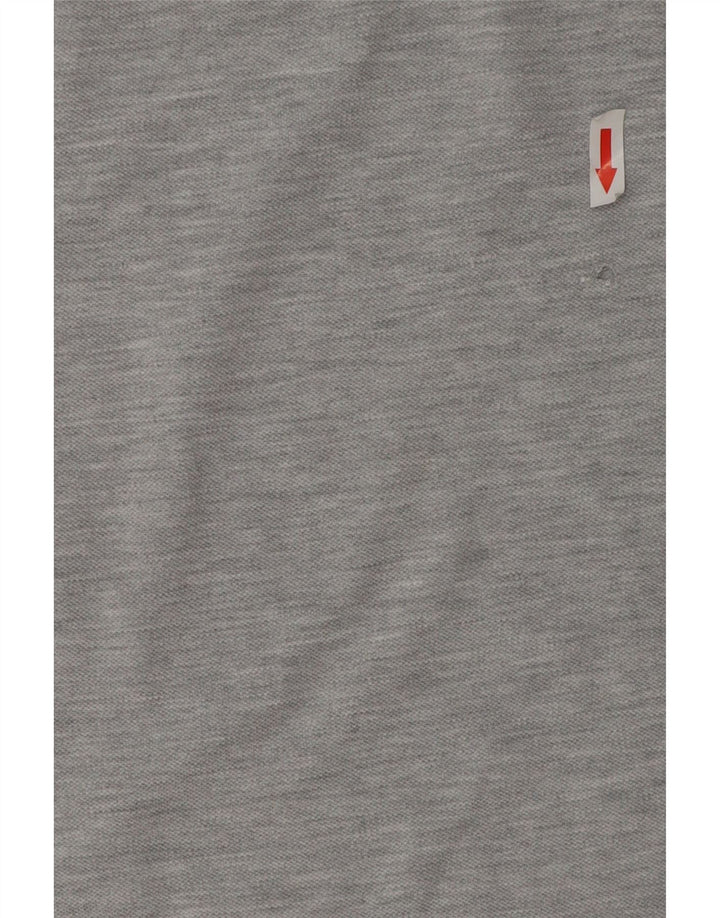 Damska koszulka polo Lee UK 12, średnia szara bawełna w plamki