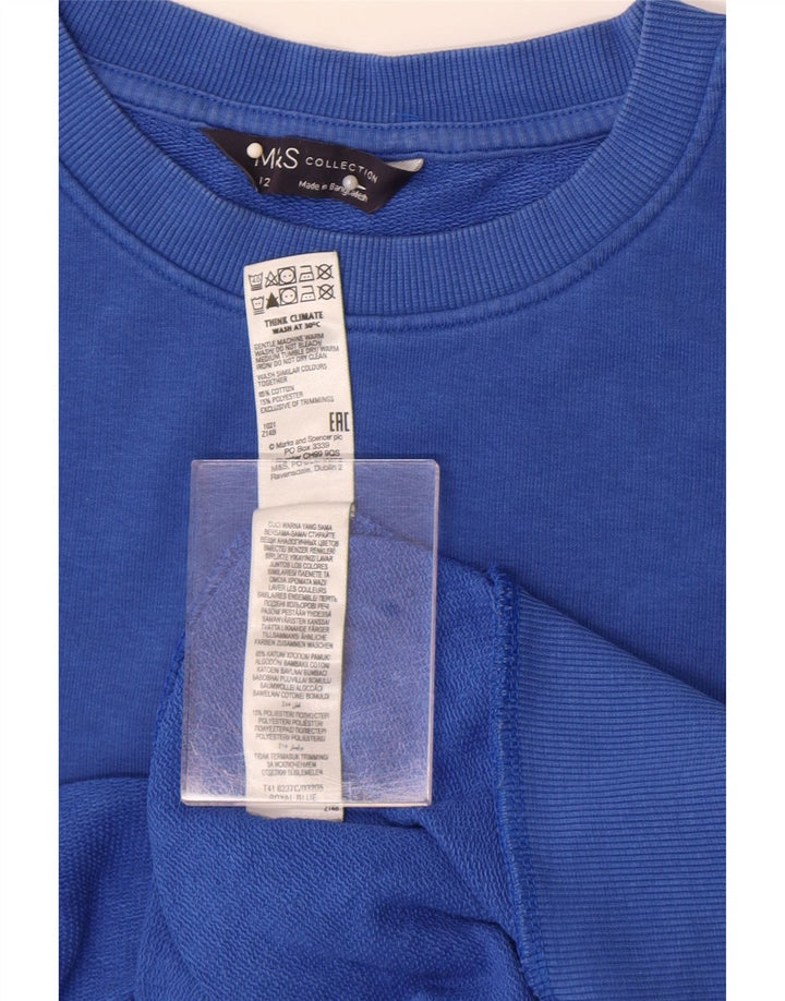 Damska bluza dresowa Marks & Spencer UK 12, średnia niebieska, bawełniana