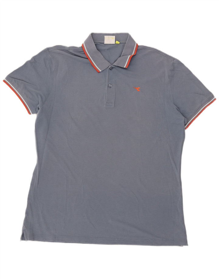 Męska koszulka polo Diadora 2XL, niebieska, bawełniana