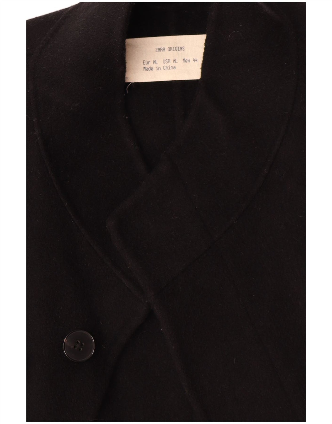 Płaszcz męski Zara UK 44 XL, czarna wełna