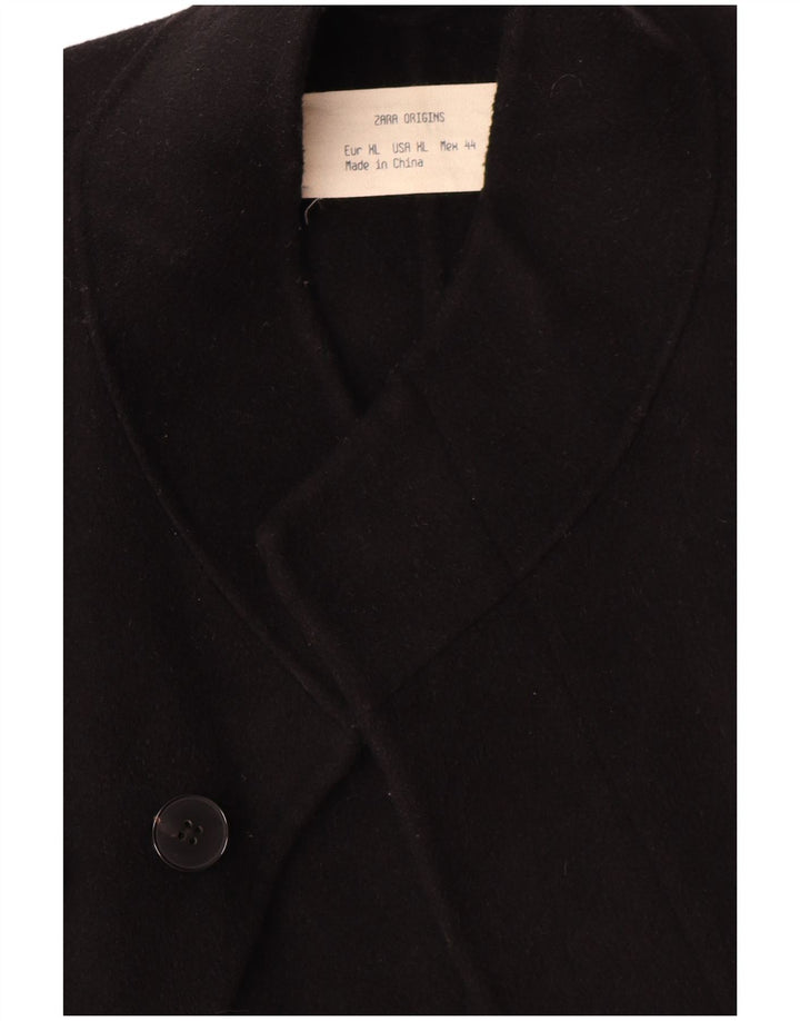 Płaszcz męski Zara UK 44 XL, czarna wełna