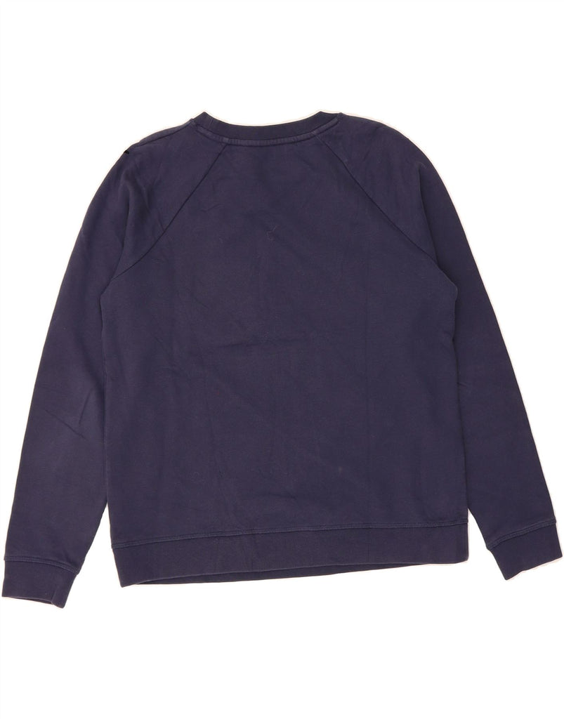 BODEN Womens Graphic Sweatshirt Jumper UK 14 Medium Navy Blue Cotton Vintage Boden and Second-Hand Boden from Messina Hembry 