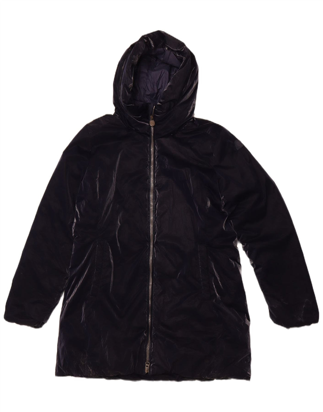 INVICTA Damska ocieplana kurtka z kapturem UK 16, duża, granatowa, poliamidowa