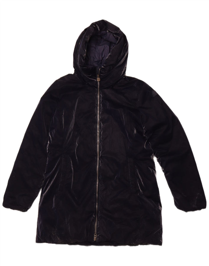 INVICTA Damska ocieplana kurtka z kapturem UK 16, duża, granatowa, poliamidowa