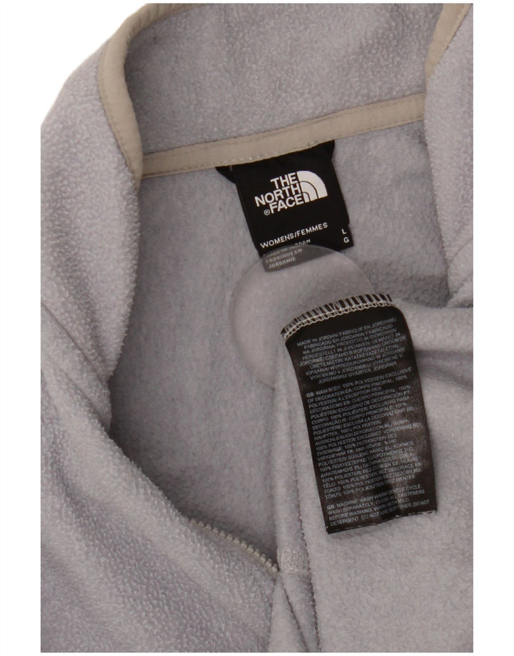 Damski sweter polarowy The North Face z zamkiem błyskawicznym, UK 14, duży, szary poliester