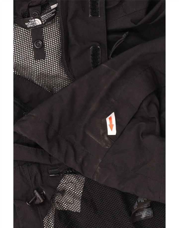 The North Face Mens Hooded Rain Jacket UK 36 Small Black Nylon