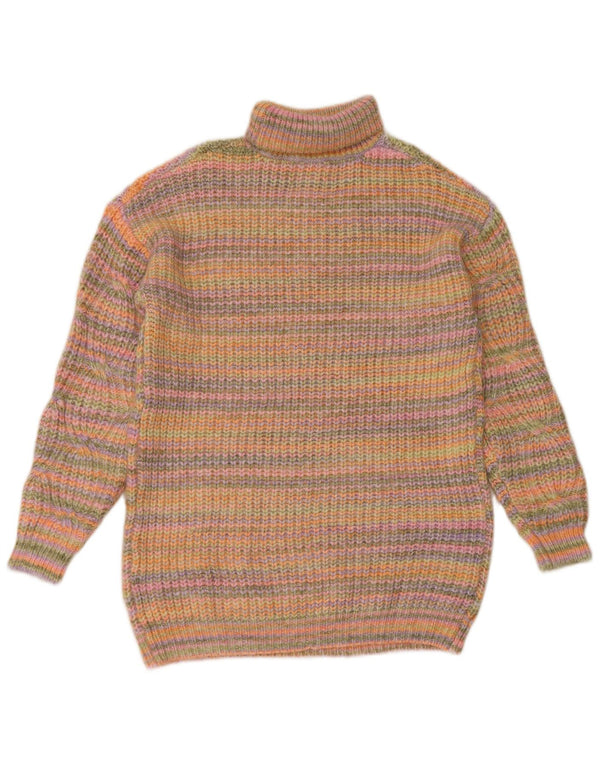 Sweter dziewczęcy z wywijanym dekoltem Zara 13-14 lat, wielokolorowe paski
