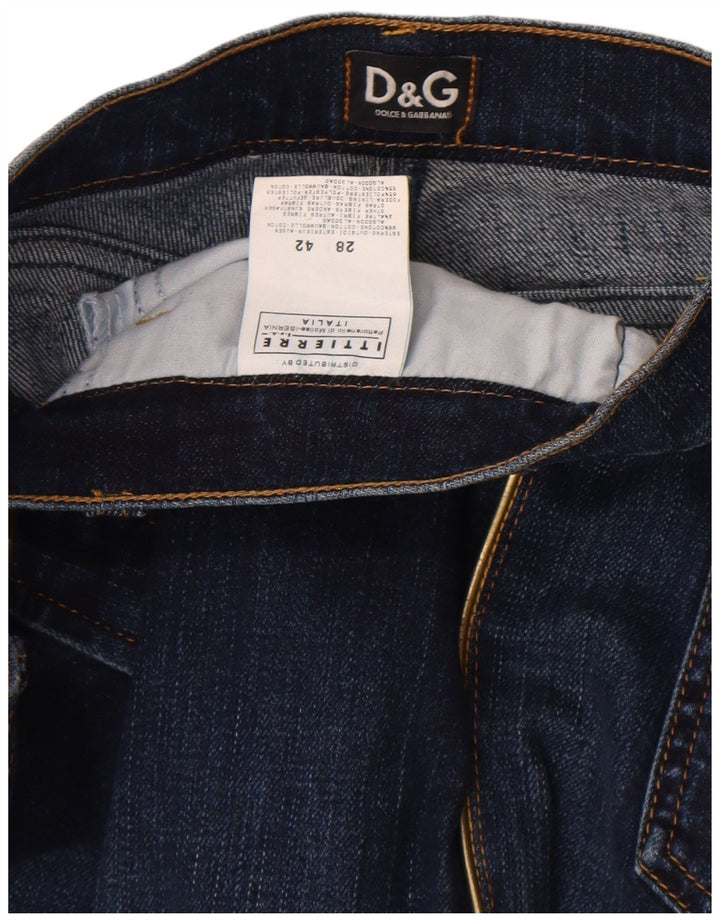 Damskie jeansy Dolce & Gabbana Graphic Slim IT 42 Medium W28 L34 Granatowe