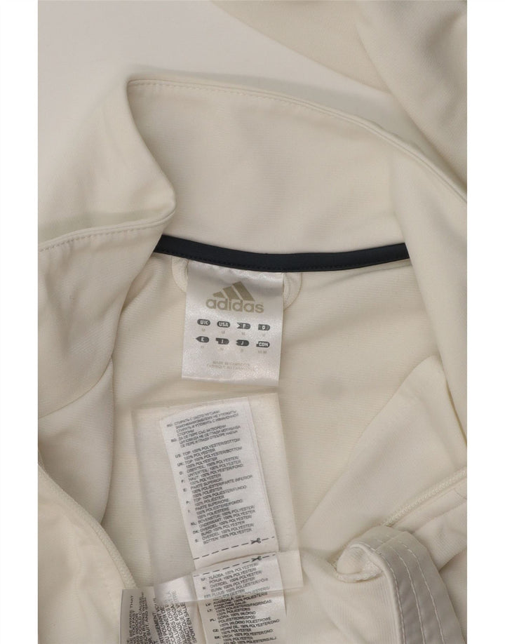 Męska kurtka dresowa ADIDAS, poliester w kolorze średniej bieli