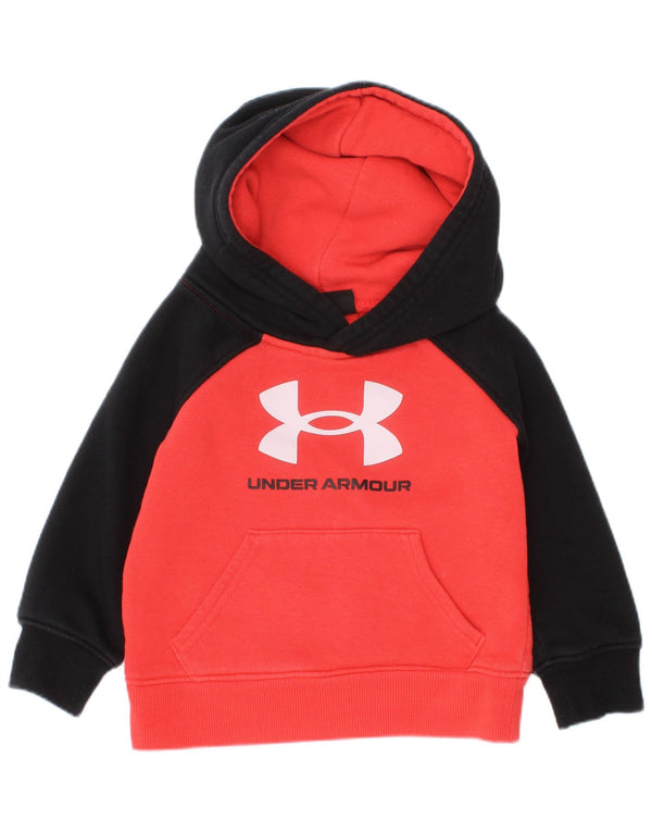 Bluza z kapturem Under Armour dla chłopców z grafiką w wieku 9-12 miesięcy, w kolorze czerwonym