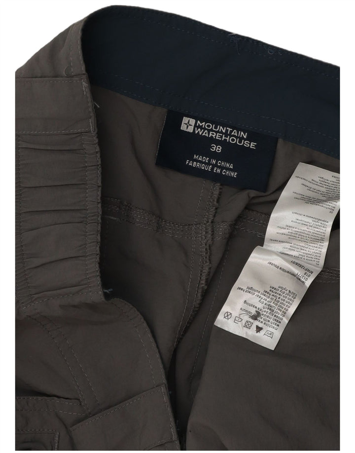 Męskie proste spodnie cargo Mountain Warehouse W38 L34 Szary nylon