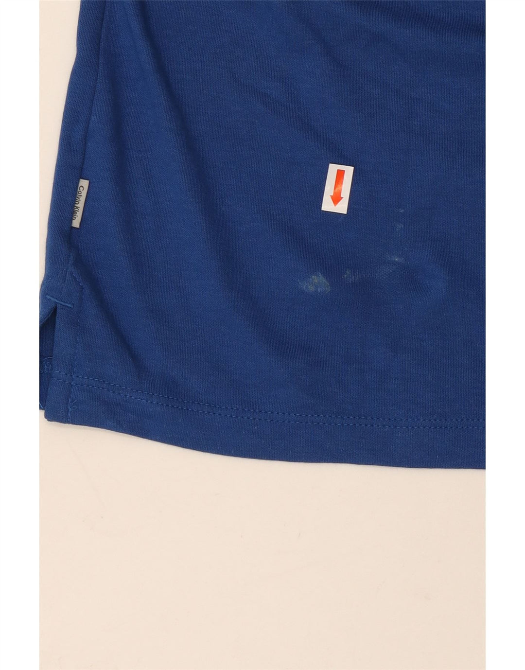 Męska koszulka polo CALVIN KLEIN, duża, niebieska, bawełniana