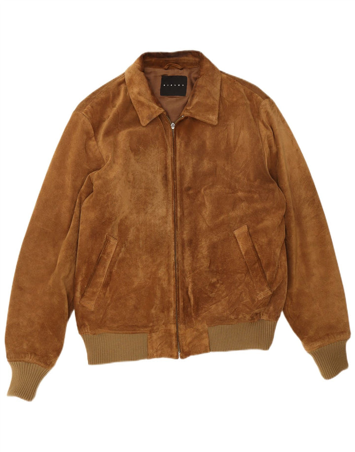 Zamszowa kurtka bomberka męska Sisley UK 36 Small Brown