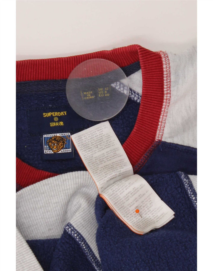 Damski sweter Superdry UK 12, średni granatowy, blok kolorów