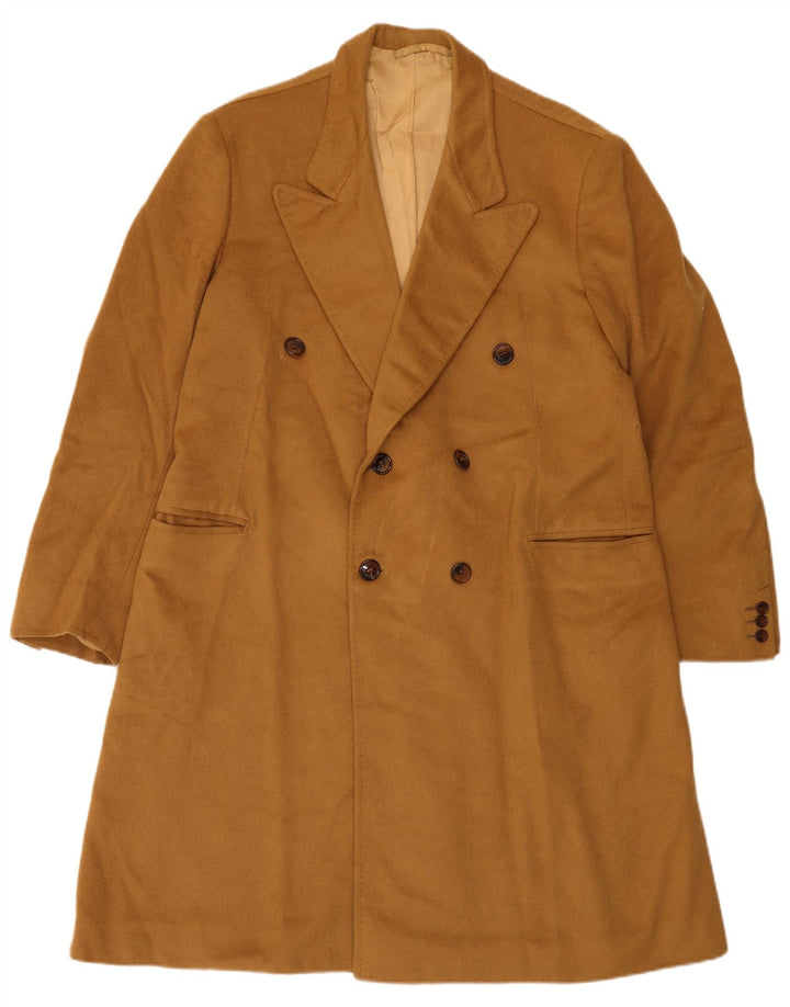 Vintage męski płaszcz dwurzędowy UK 36 Small Beige