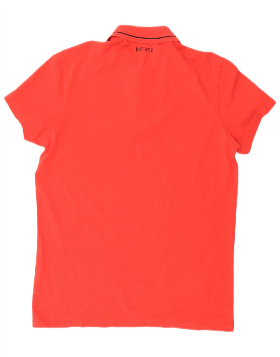 Męska koszulka polo Just Cavalli, duża, czerwona, bawełniana