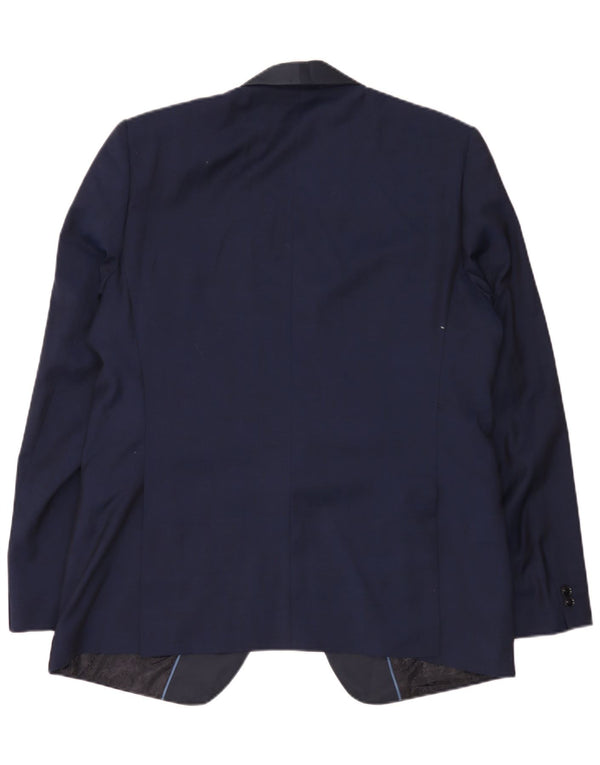 Marks & Spencer Męska marynarka o długim kroju slim fit, UK 44 XL, granatowa