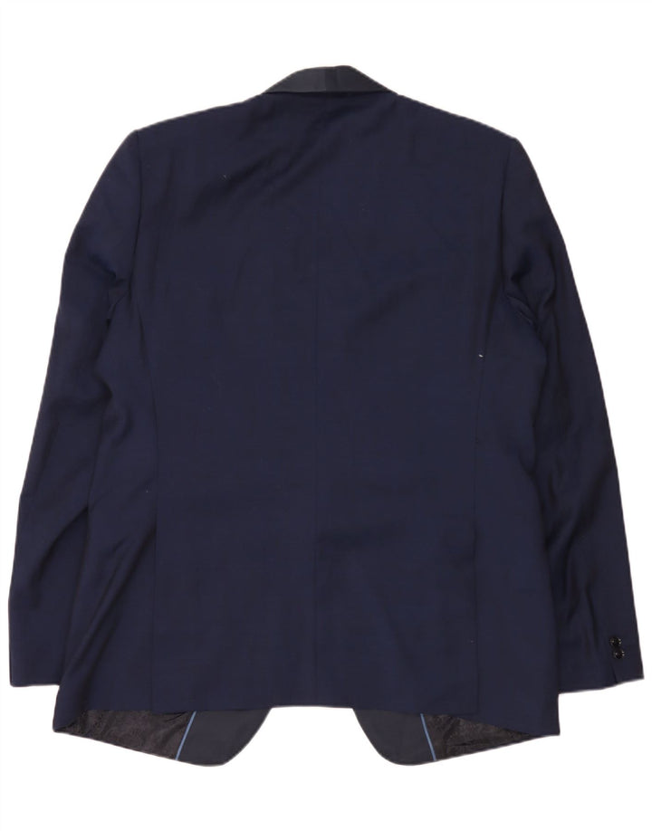 Marks & Spencer Męska marynarka o długim kroju slim fit, UK 44 XL, granatowa