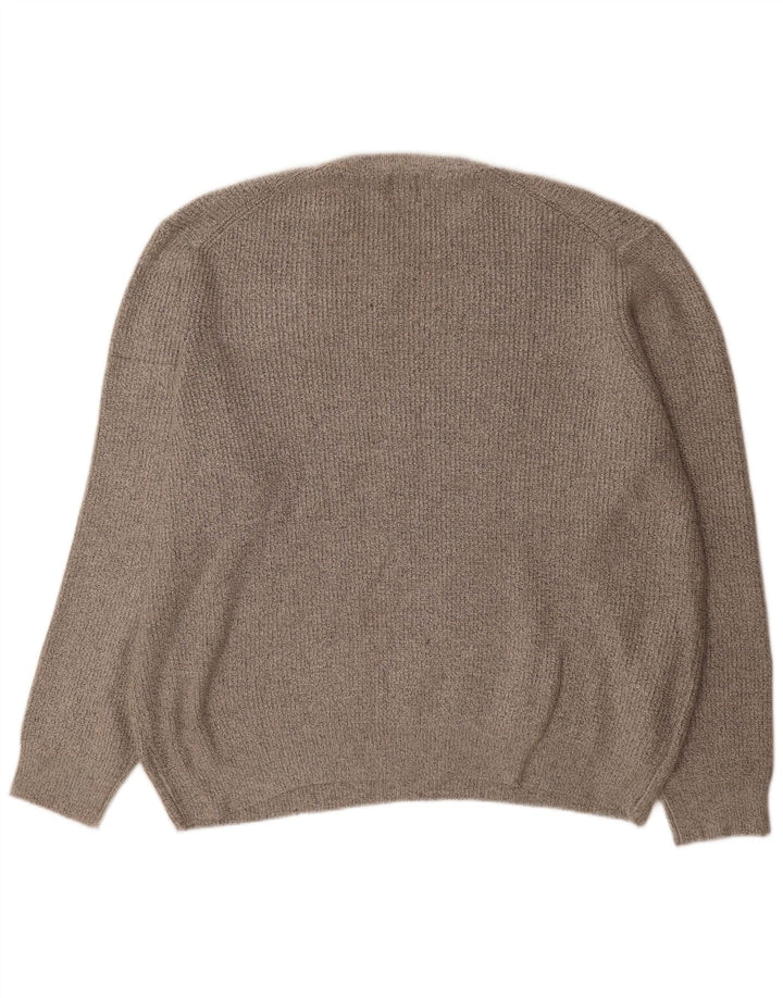 Marks & Spencer Męski sweter z okrągłym dekoltem, 3XL, szary poliamid