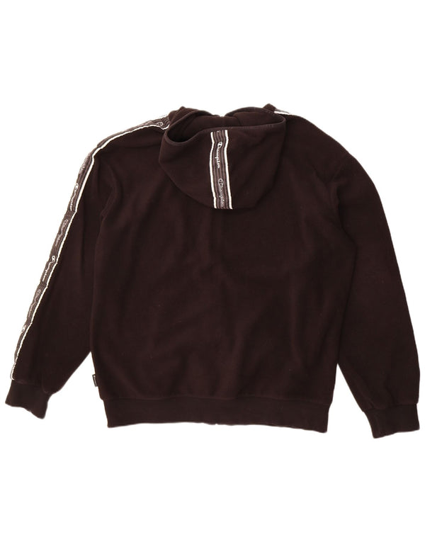 Męska kurtka polarowa z kapturem Champion Graphic UK 42 XL w kolorze czarnym