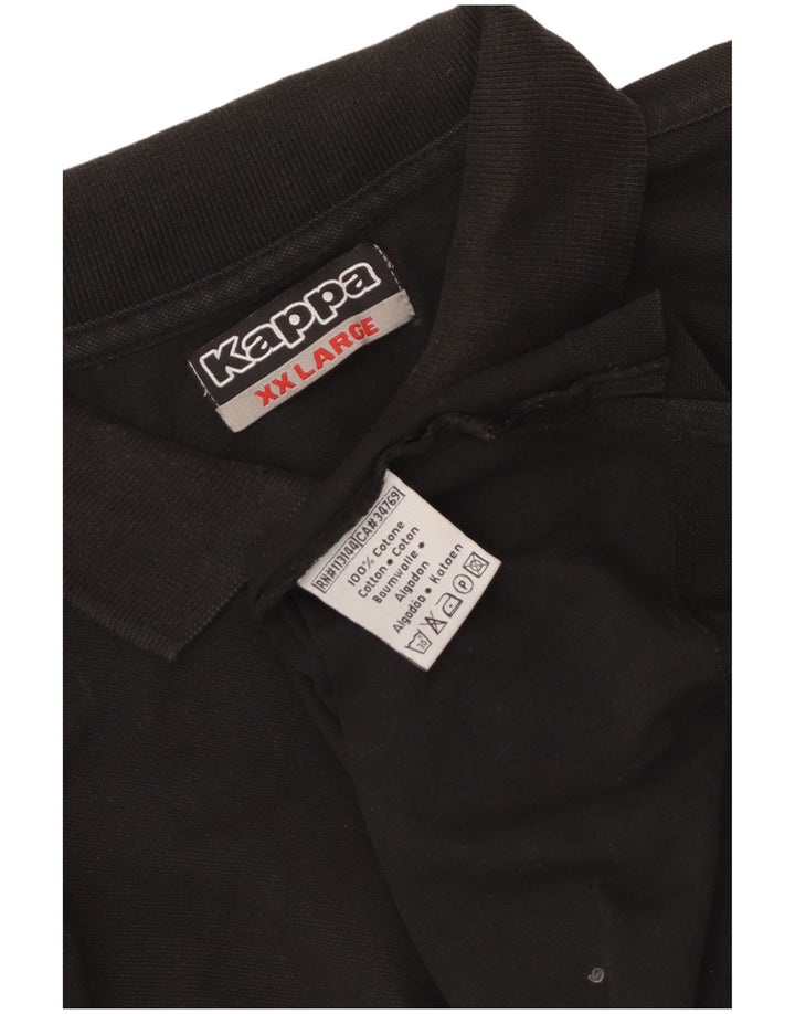 Męska koszulka polo Kappa 2XL Czarna, bawełniana