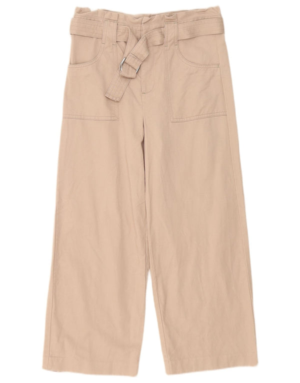 Damskie spodnie z wysokim stanem White Stuff UK 8 Small W30 L24 Beżowe
