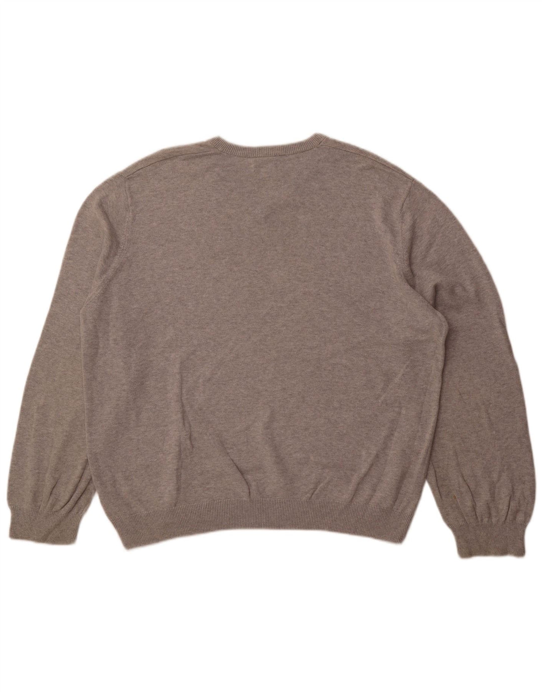 Marks & Spencer Męski sweter z dekoltem w kształcie litery V, 2XL, szary, bawełniany