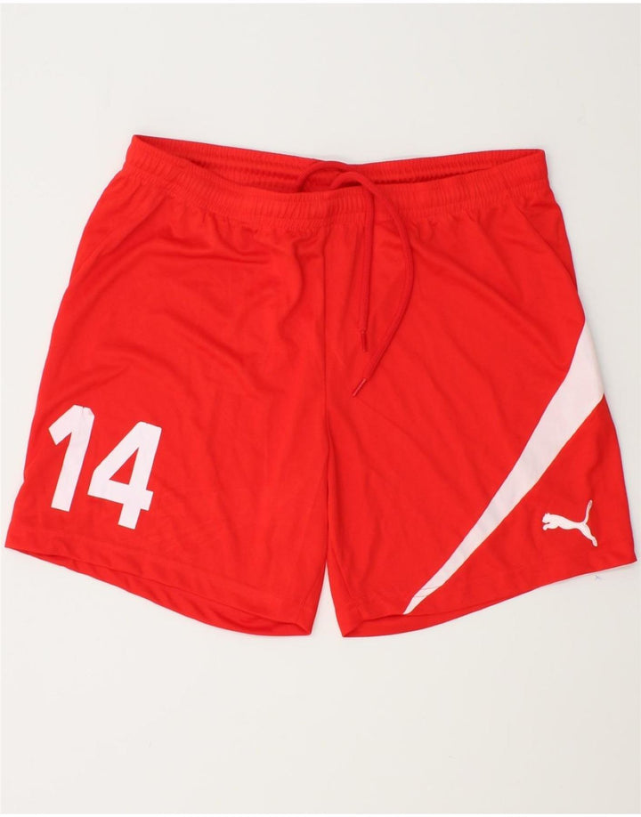 PUMA Mens Graphic Sport Shorts Large Red Polyester Vintage Puma and Second-Hand Puma from Messina Hembry 