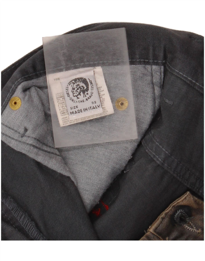 Męskie spodnie typu casual Bootcut DIESEL W32 L32 Beżowa bawełna Tie Dye