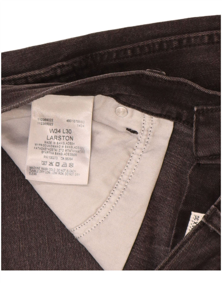 WRANGLER Męskie jeansy Larston Slim W34 L30 Szara bawełna