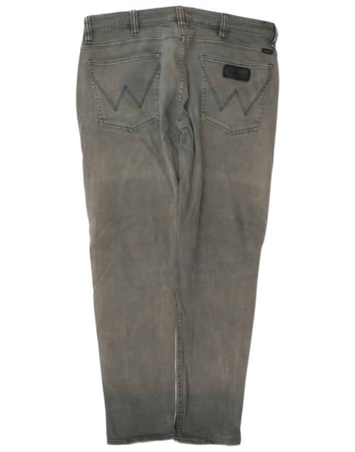 Męskie zwężane jeansy Wrangler W36 L30, szara bawełna