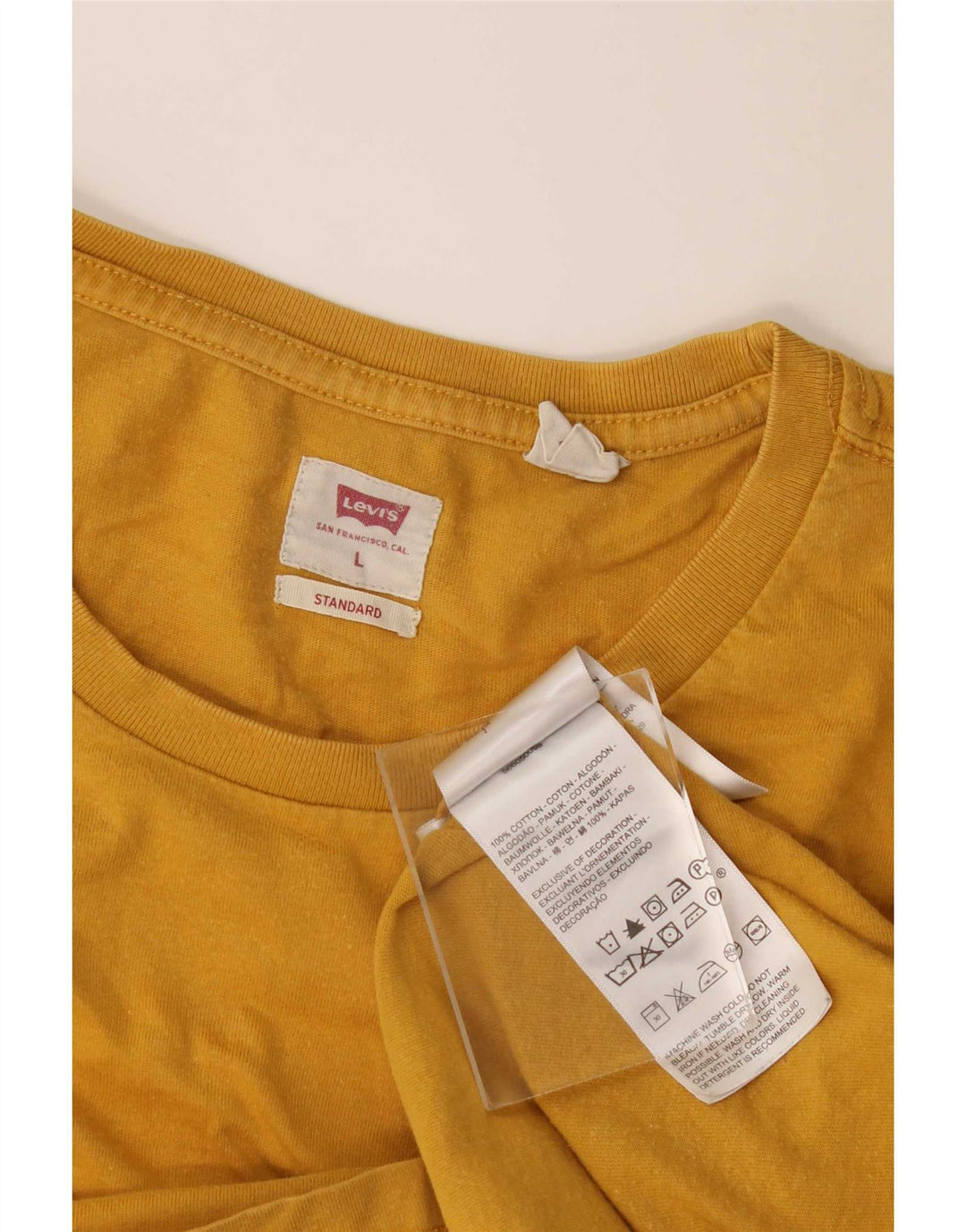 Męski standardowy t-shirt Levi's, duży, żółty, bawełniany