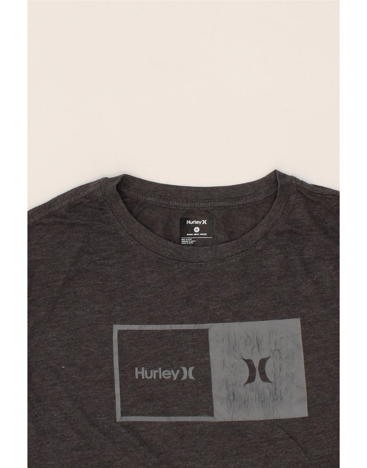 HURLEY Mens Graphic T-Shirt Top Medium Grey Cotton Vintage Hurley and Second-Hand Hurley from Messina Hembry 