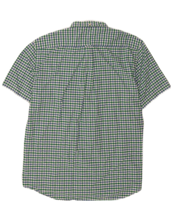 Koszula męska Gant z krótkim rękawem o regularnym kroju, rozmiar 18 45/46 2XL, zielona kratka