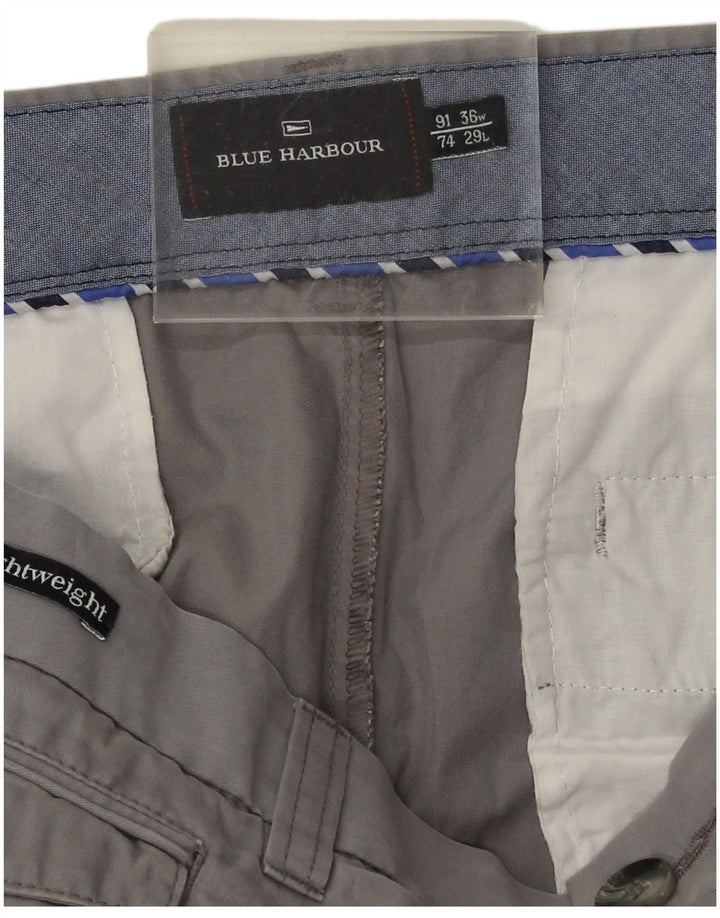 Męskie spodnie chino Marks & Spencer Blue Harbor Straight W36 L29 szare