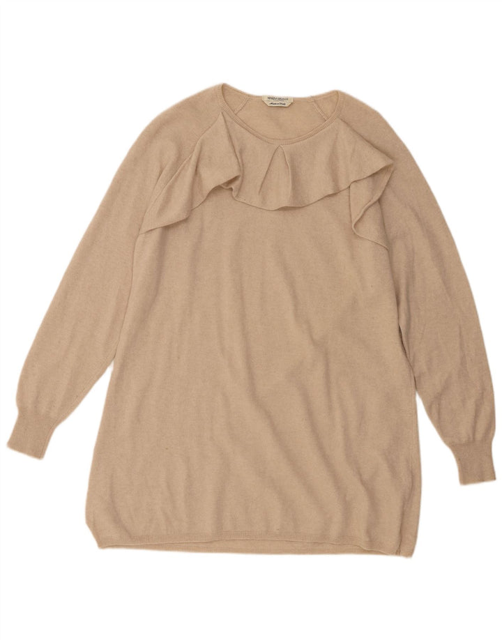 Damski sweter Marina Rinaldi z długim rękawem i dekoltem w łódkę, UK 14, średni beż