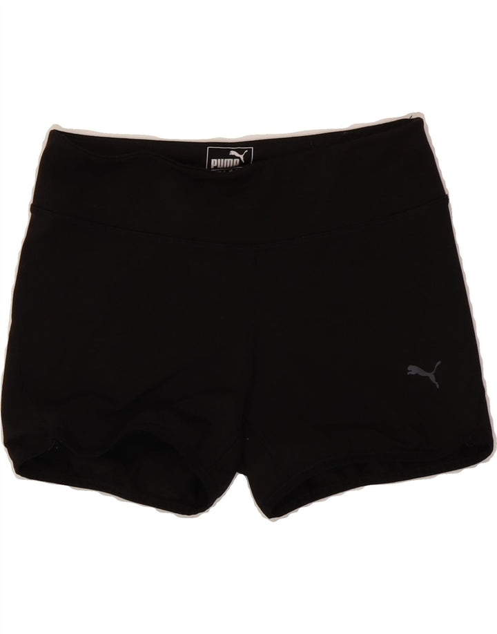 PUMA Womens Sport Shorts UK 12 Medium  Black Vintage Puma and Second-Hand Puma from Messina Hembry 